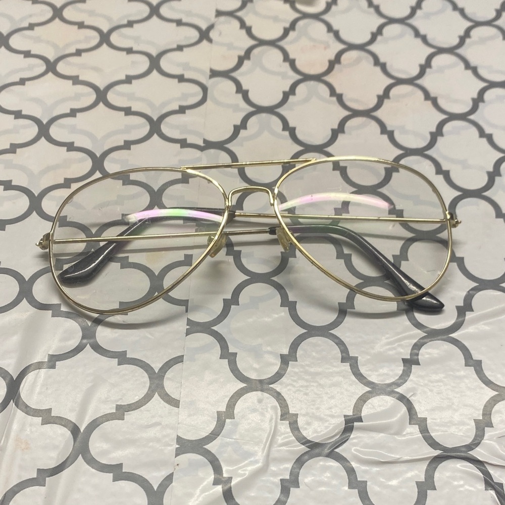 Gold Aviator-Style Glasses